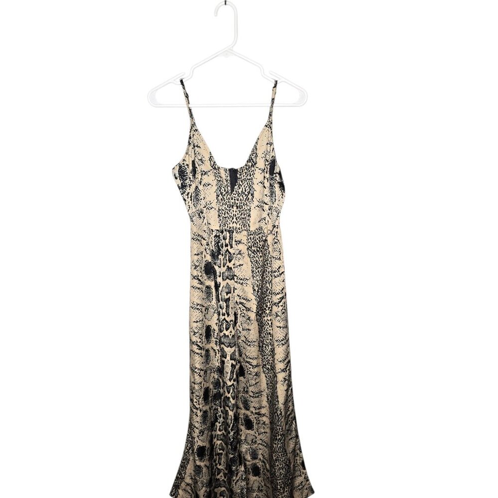 BooHoo Python Snakeskin Print Wideleg Jumpsuit si… - image 1